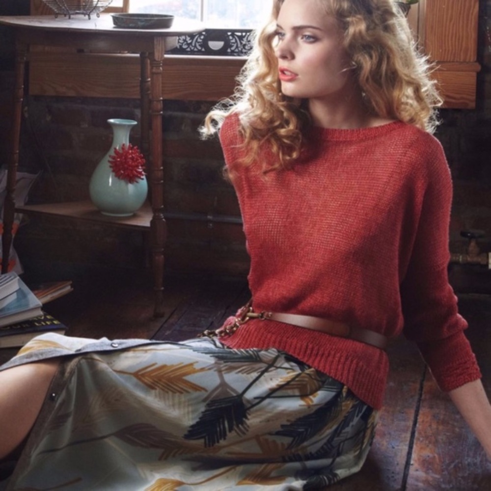 Anthropologie Flurried Plumes Skirt Sz. 6-8